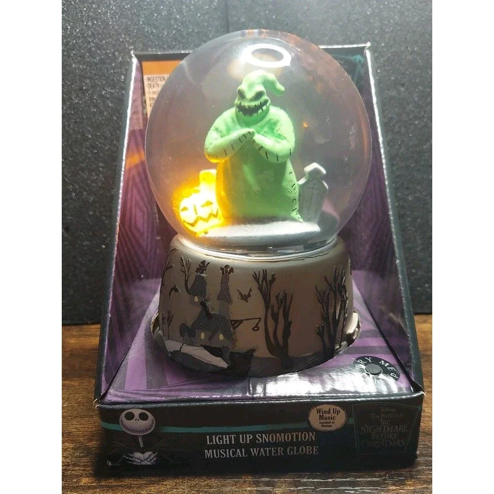 Nightmare Before Christmas Oogie Boogie Light Up Snomotion Musical Water Globe